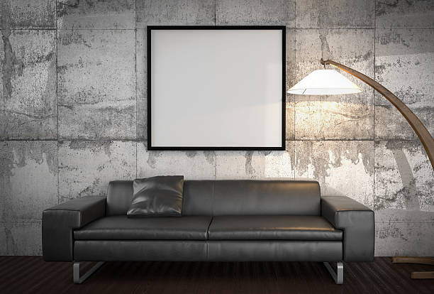 istock Mock up blank poster on the wall 481964498