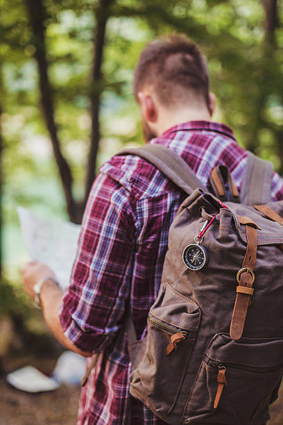 istock Happy couple going on a hike together in a forest. 481964974