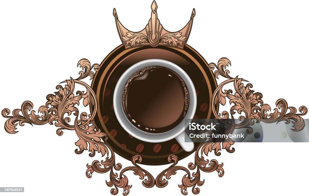 Filiżanka kawy shield - Grafika wektorowa royalty-free (Filiżanka do kawy)