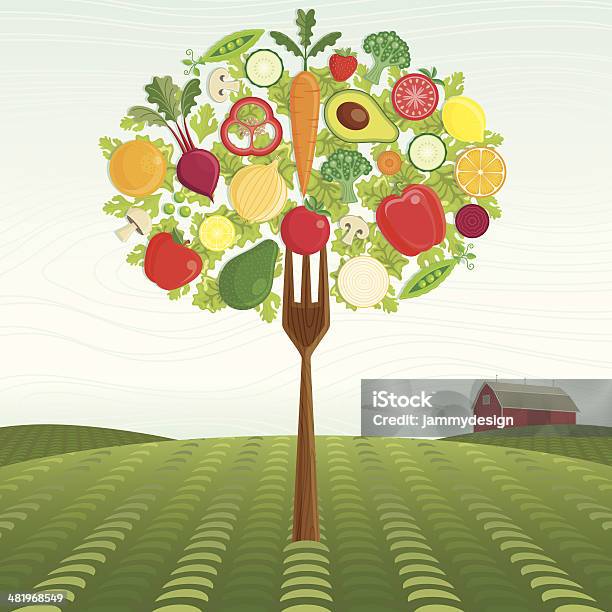 Vetores de Saudável Colheita e mais imagens de Fruta - Fruta, Alimentação Saudável, Árvore