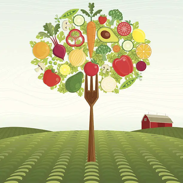 Vector illustration of Healthy Harvest