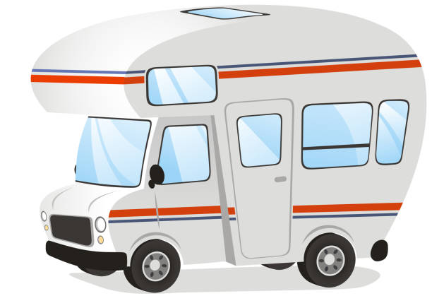 ilustrações, clipart, desenhos animados e ícones de caravana motorhome caravan trailer veículo - national wildlife reserve illustrations