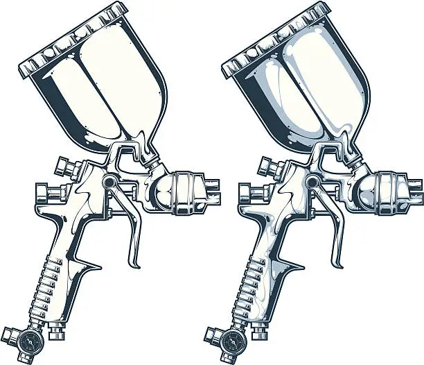 Vector illustration of spray gun