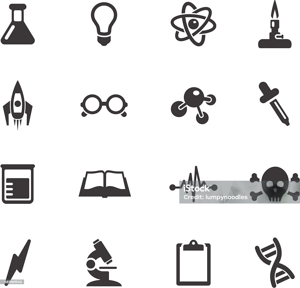 Iconos de la ciencia - arte vectorial de Vector libre de derechos