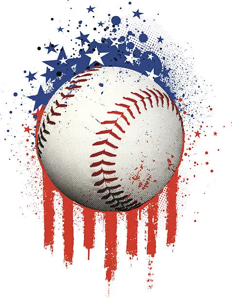 Vector illustration of American baseball