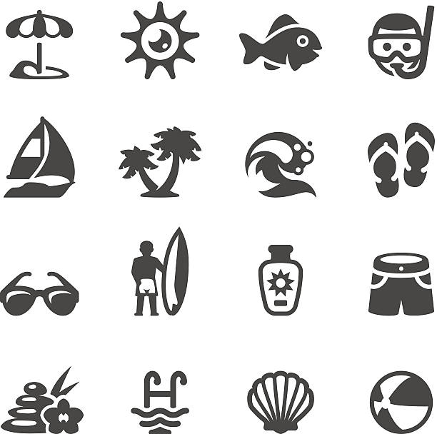 mobico icons-sun beach - swimming trunks swimwear clothing beach stock-grafiken, -clipart, -cartoons und -symbole