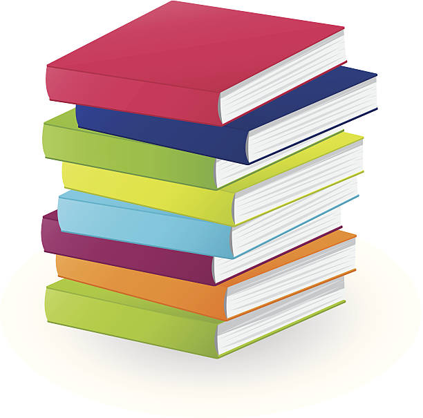 Pile of books Vector back to school pile of books stack books stock illustrations