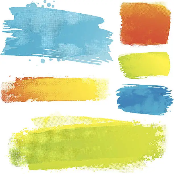 Vector illustration of Vector paint strokes