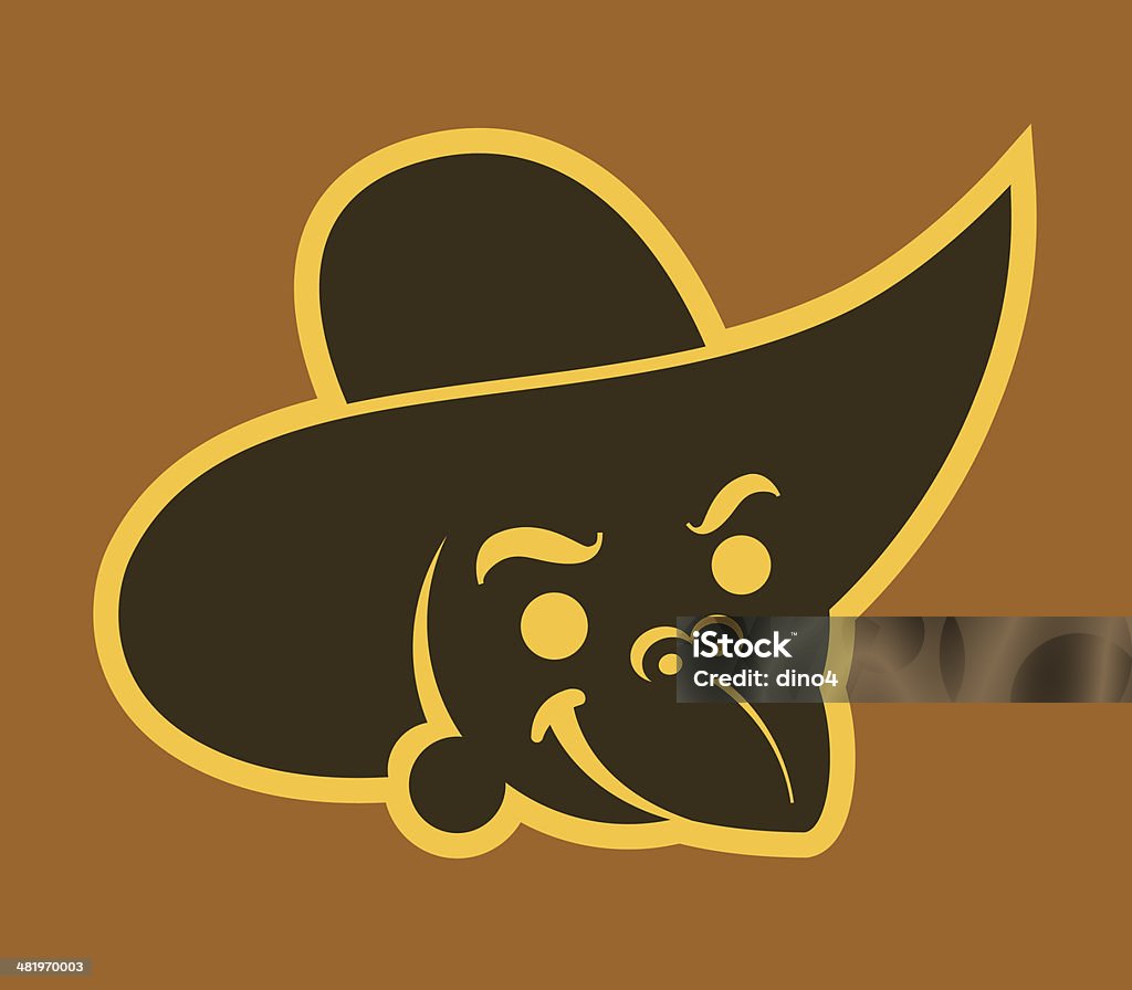 Singe de cow-boy - clipart vectoriel de Cartoon libre de droits