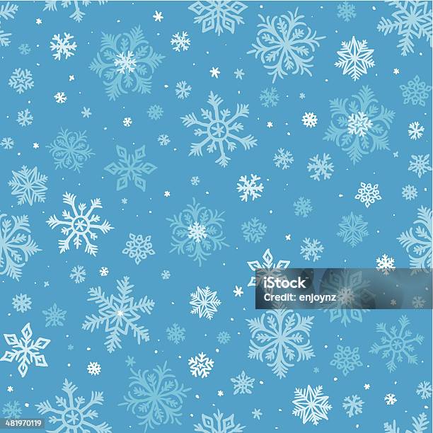 Sukienka Eksponuje Naszkicowaną Tle Śniegu Bez Szwu - Stockowe grafiki wektorowe i więcej obrazów Płatek śniegu