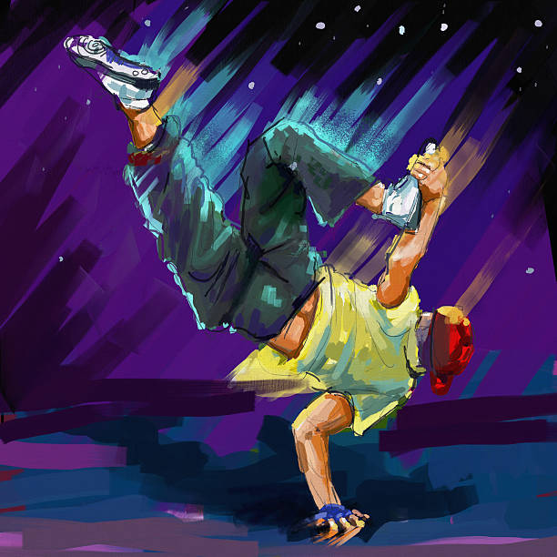 ilustrações, clipart, desenhos animados e ícones de breakdancer - dancing breakdancing street city life