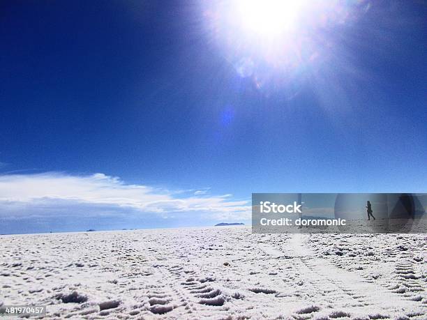 Salar De Uyuni Bolivian Salt Lake Panorama Stock Photo - Download Image Now - Bolivia, Clear Sky, Footpath