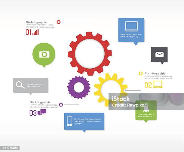 Vektor Von Infografiken Stock Vektor Art und mehr Bilder von Ausrüstung und Geräte - Ausrüstung und Geräte, Balkendiagramm, Computer