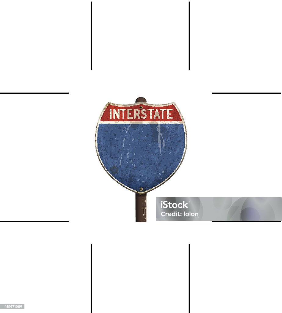 American l'autoroute interstate Route signe rétro - clipart vectoriel de Autoroute libre de droits