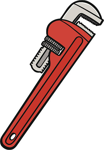 pipe wrench - verstellbarer schraubenschlüssel stock-grafiken, -clipart, -cartoons und -symbole