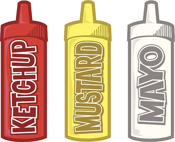 Vector illustration of Condiments