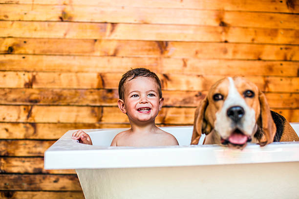 istock In a bathtub with my dog 481973616