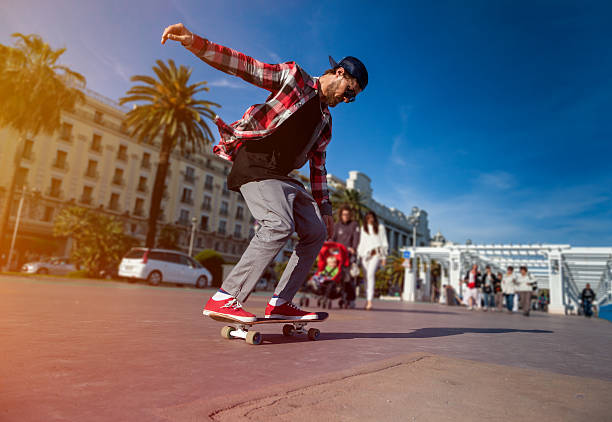 istock Silhouette of skateboarder 481974502