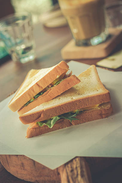 istock sandwich with bacon and vegetables in vintage style 481978418
