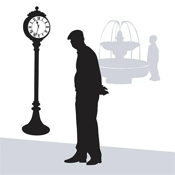 Vector illustration of Time And Aging