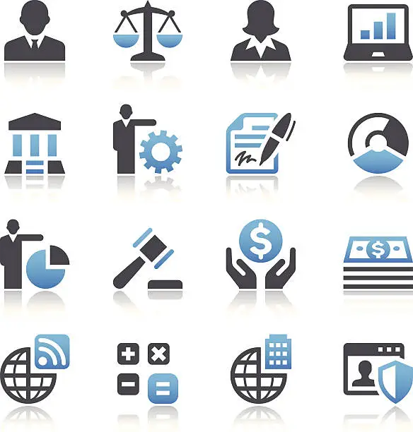 Vector illustration of Set of 16 business vector images
