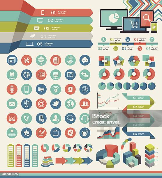 Elementy Infografiki - Stockowe grafiki wektorowe i więcej obrazów Dane - Dane, Analizować, Biznes