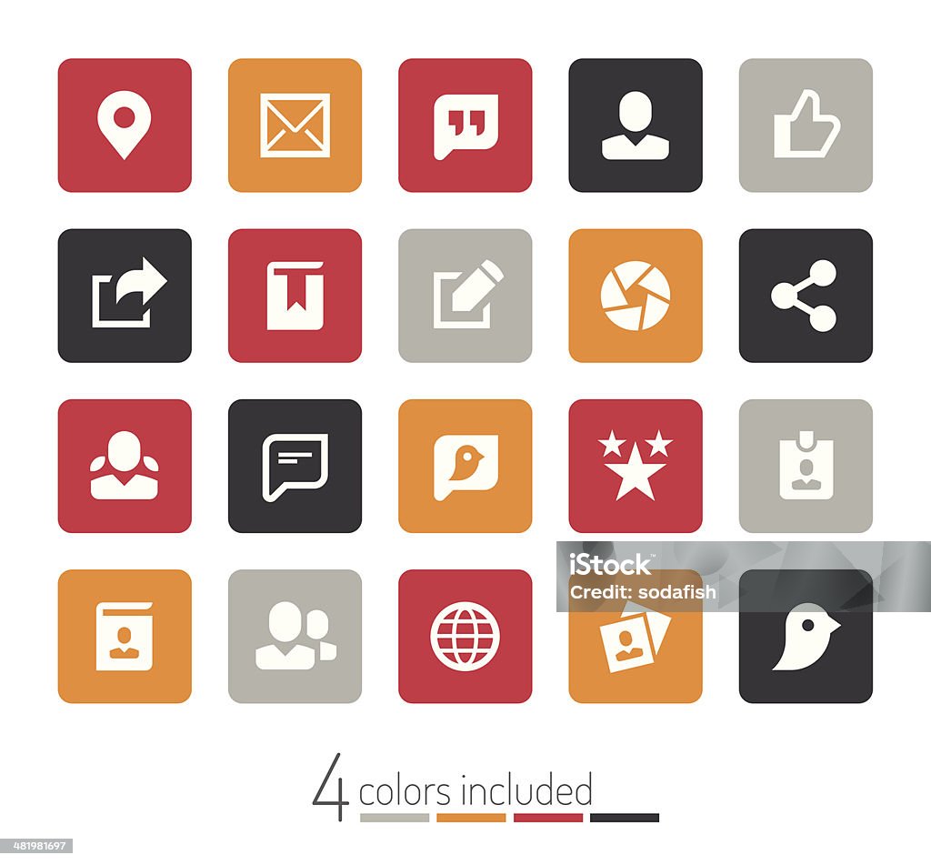 Social-media icons/echo series - Lizenzfrei Adressbuch Vektorgrafik