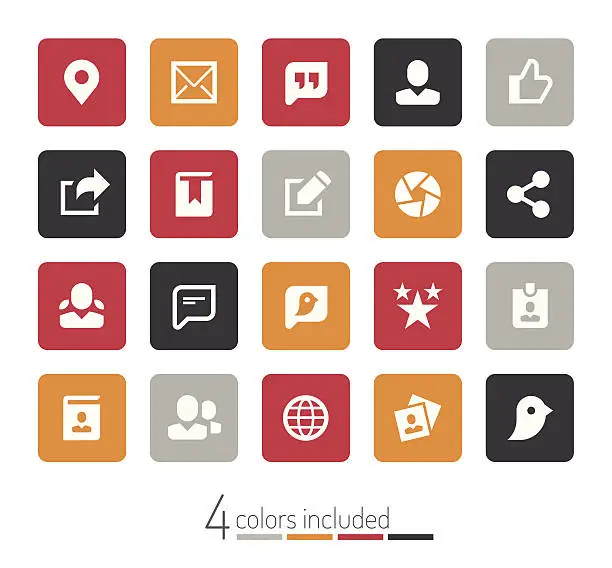 Vector illustration of Social media icons | echo series