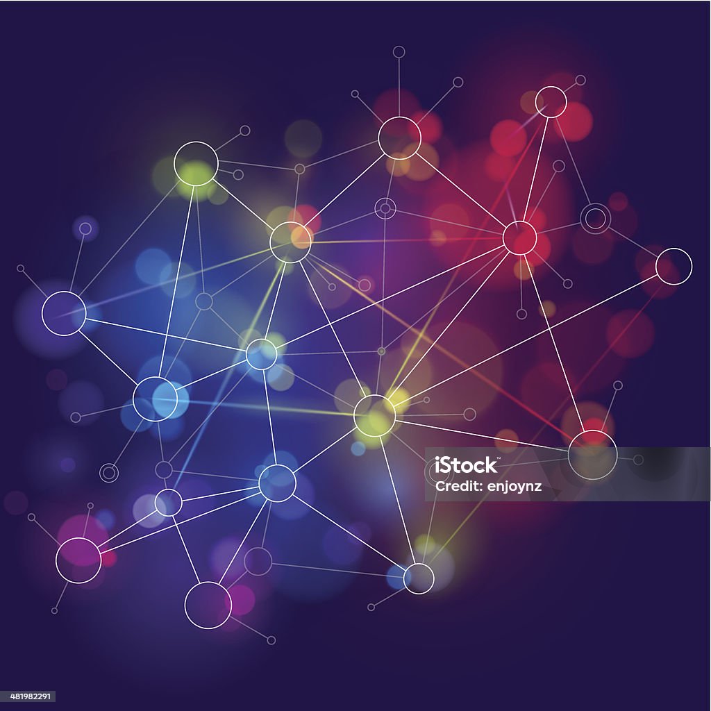 Яркий фон сети - Векторная графика Компьютерная сеть роялти-фри