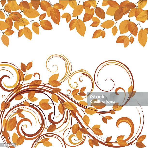 Autumn Leaves Background Stock Illustration - Download Image Now - Growth, Autumn, Leaf