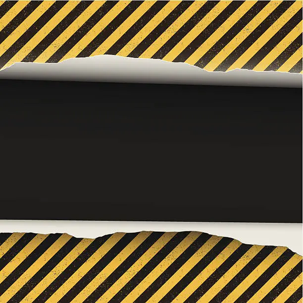Vector illustration of Ripped hazard background