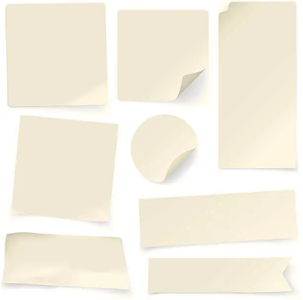Vector illustration of Plain Paper Notes