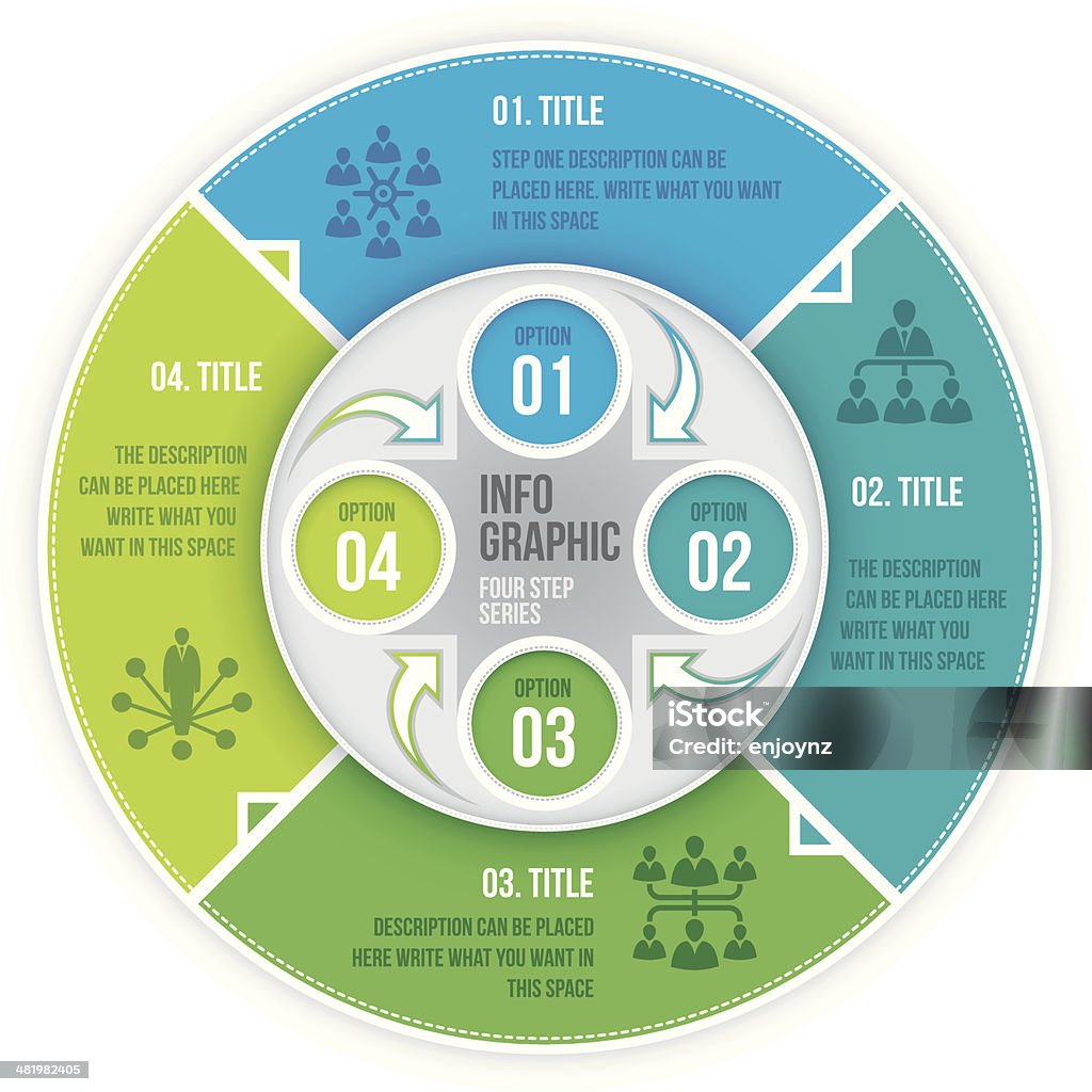 Четыре шага инфографики - Векторная графика Четыре объекта роялти-фри