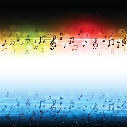 Horizontal musical design backgound. EPS10 file using transparencies