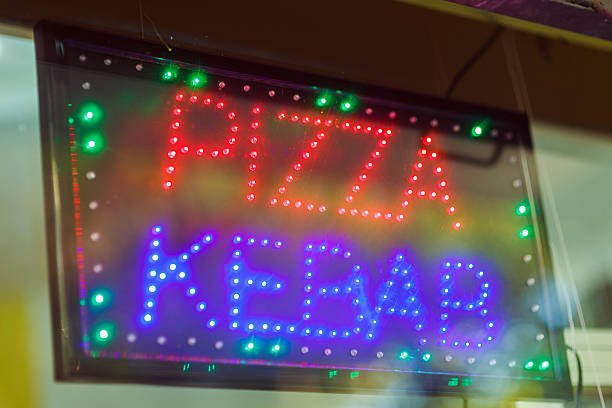 istock Pizza and kebab neon sign 481984153
