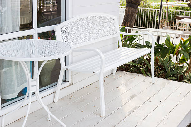 istock metal white chair and table 481986418
