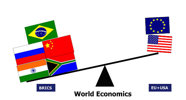 vs brics país cooperação ue-eua - brics - fotografias e filmes do acervo