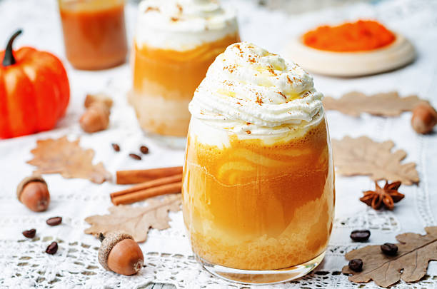 istock ice honey pumpkin spice latte with whipped cream 481990536