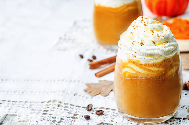 istock ice honey pumpkin spice latte with whipped cream 481990538