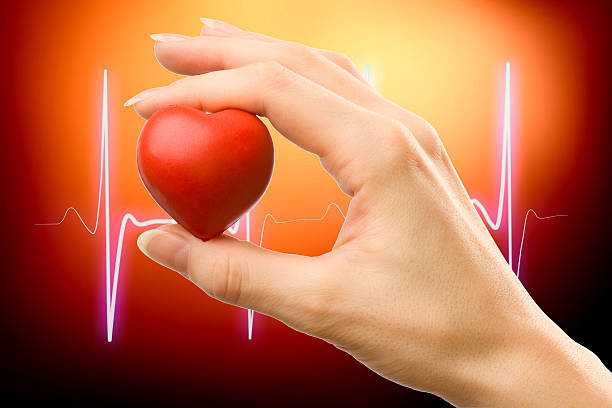 istock Female hand with red heart 481992030
