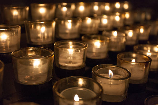 istock Prayer Candles in a church 481997924