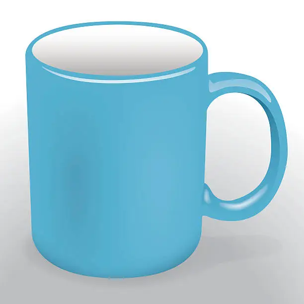Vector illustration of Object utensil porcelain mug