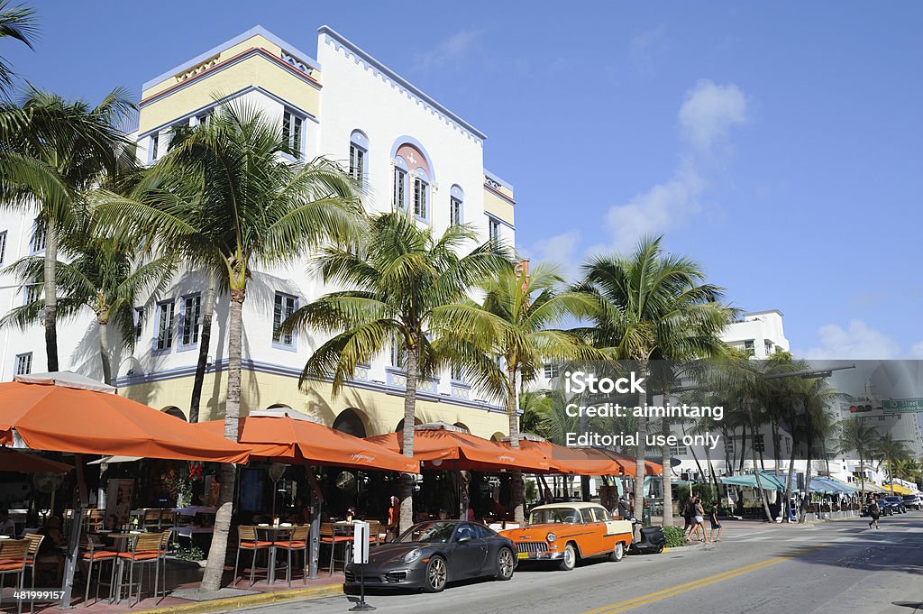 Hotels am Ocean Drive in Miami Beach - Lizenzfrei Art-Deco-Bezirk - Miami Stock-Foto