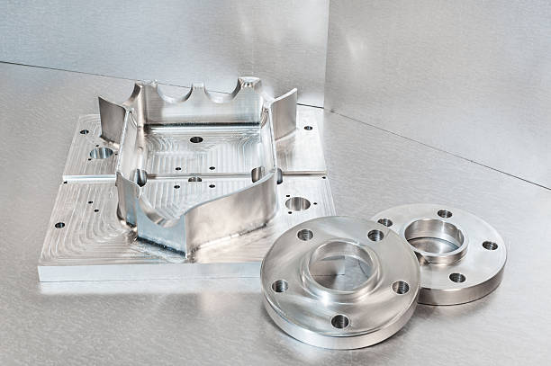 istock Semi-finished steel blank and flanges. Mechanical engineering. 482000190
