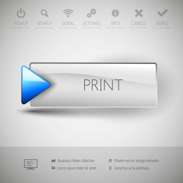 nowoczesne wektor z tworzywa sztucznego. - printing press design computer graphic printer stock illustrations