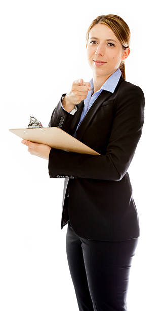 istock Attractive caucasian business woman isolated on a white background 482000677