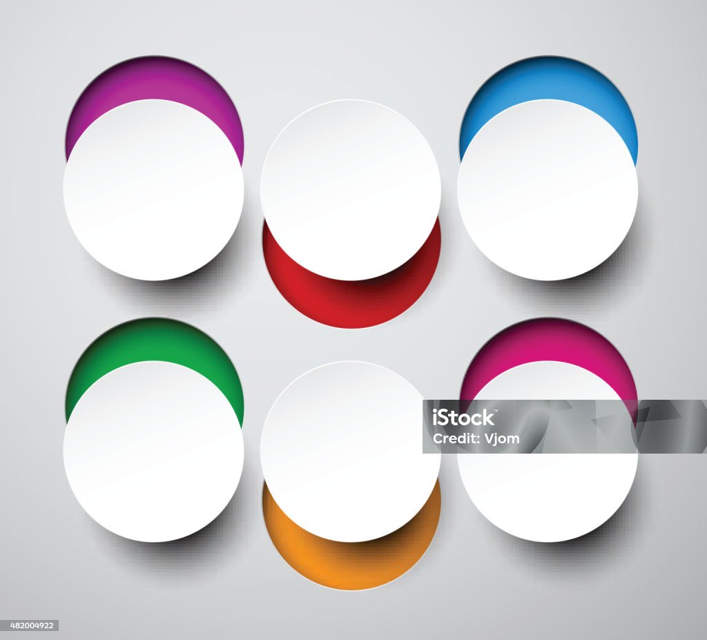 Round Note Vector Paper White Round Notes Stock Illustration - Download Image Now ...