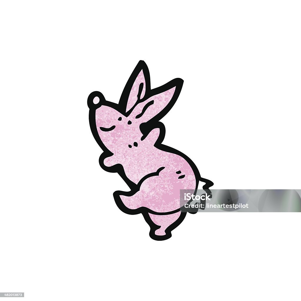 Pink Rabbit Rain Cartton Cartoon Pink Rabbit Stock Illustration - Download Image Now - Cheerful ...