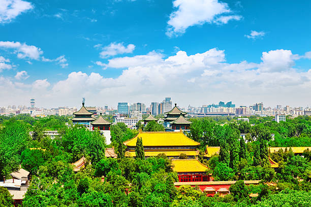 istock Jingshan Park,panorama above on Beijing city. 482015208