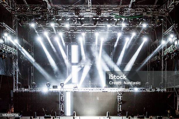 Empty Stage Stock Photo - Download Image Now - Stage - Performance Space, Music Festival, Outdoors